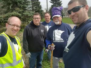 Custom Alarm Purple Team  Doing the Litter Bit Better Clean-up In Rochester MN